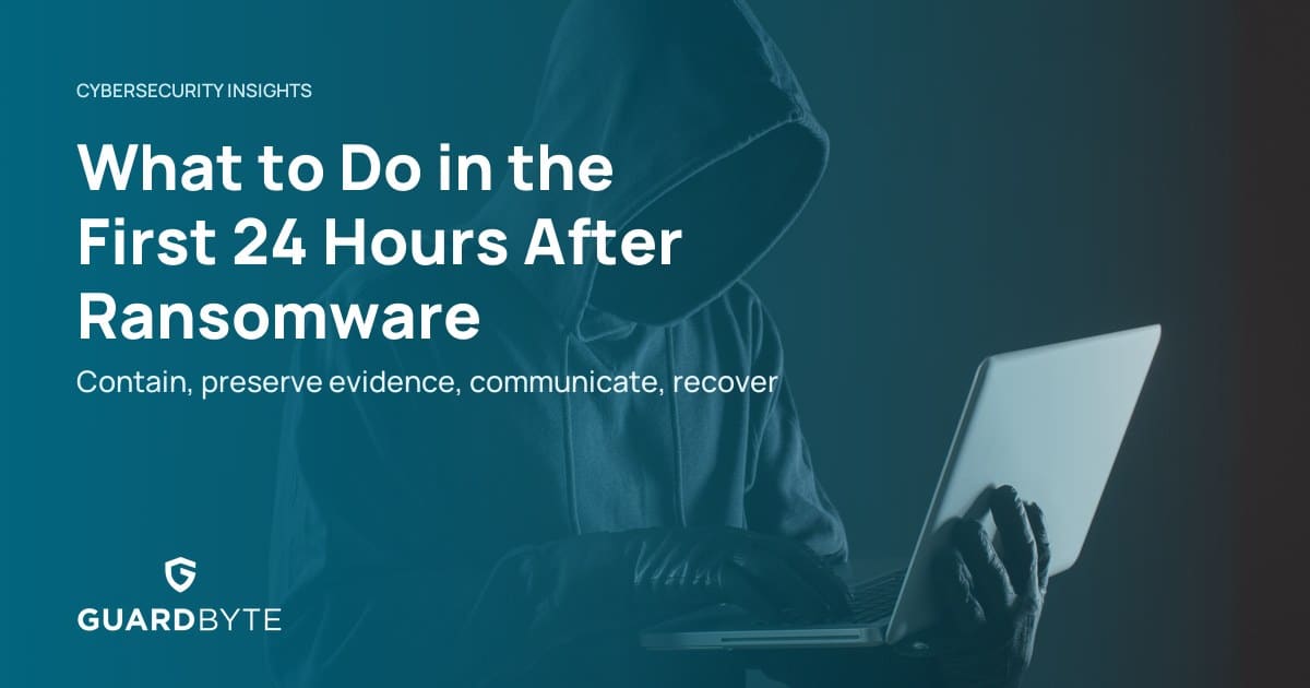 What to Do in the First 24 Hours After Ransomware – Guardbyte